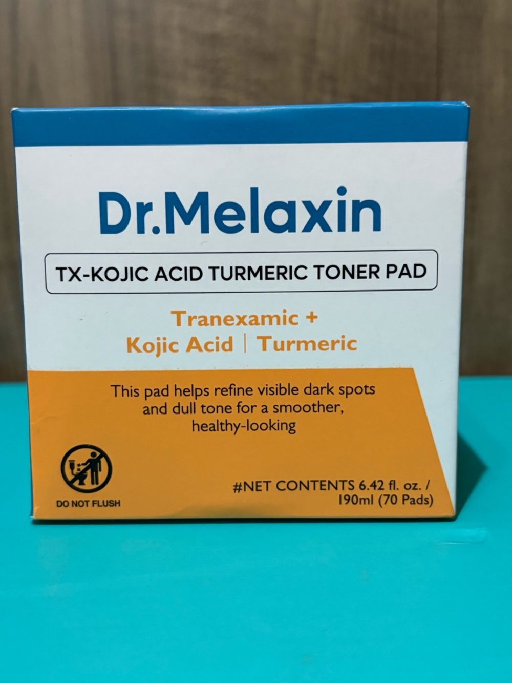 Dr. Melaxin TX-Kojic Acid Turmeric Toner Pad - White & Orange